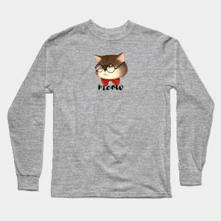 Cute cat wearing glasses Long Sleeve T-Shirt